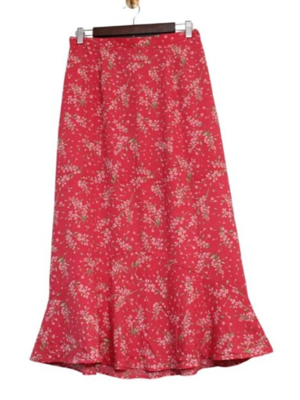 NWT Vintage Y2K Maxi Skirt Size 10 Pink Floral Feminine Dainty Preppy Slinky